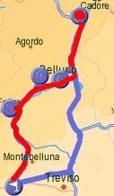 Viaggio camper nel bellunese - tratta cadore